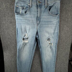 Levi’s Silvertab Women Denim Mom Jeans Size 30 Blue Pockets Relaxed Cotton Blend